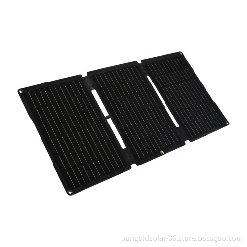 Portable Folding Solar Panel - OEM Custom 20W/30W/40W with USB Type-C Output and Support Stand